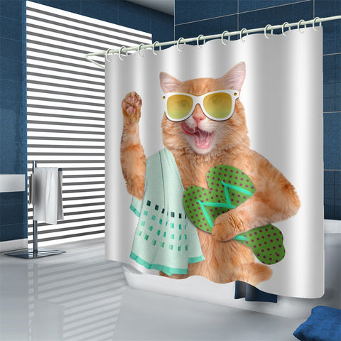 Premium Shower Curtains - Mr. Funny Cat Collection