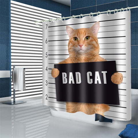 Premium Shower Curtains - Mr. Funny Cat Collection