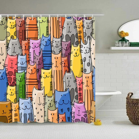 Premium Shower Curtains - Cats For Life Collection