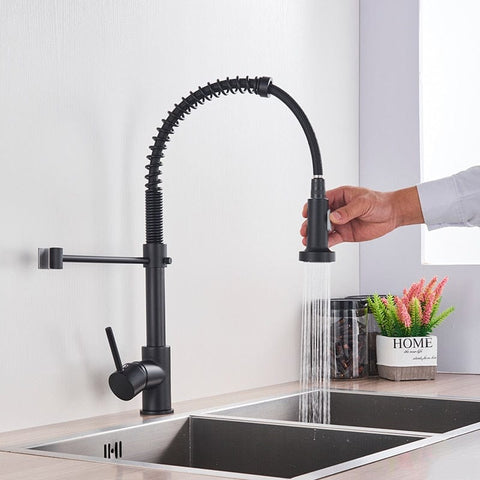 360 Faucets™ - Pull Down Spring Spout Kitchen Faucet