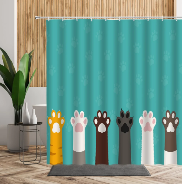 Kitty Paws - Premium Shower Curtain